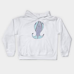 Whale Spiral Drawing Kids Hoodie